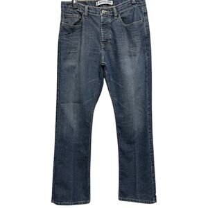 EXPRESS Jeans Mens Size 31W 30L Blue Randigo Button Fly